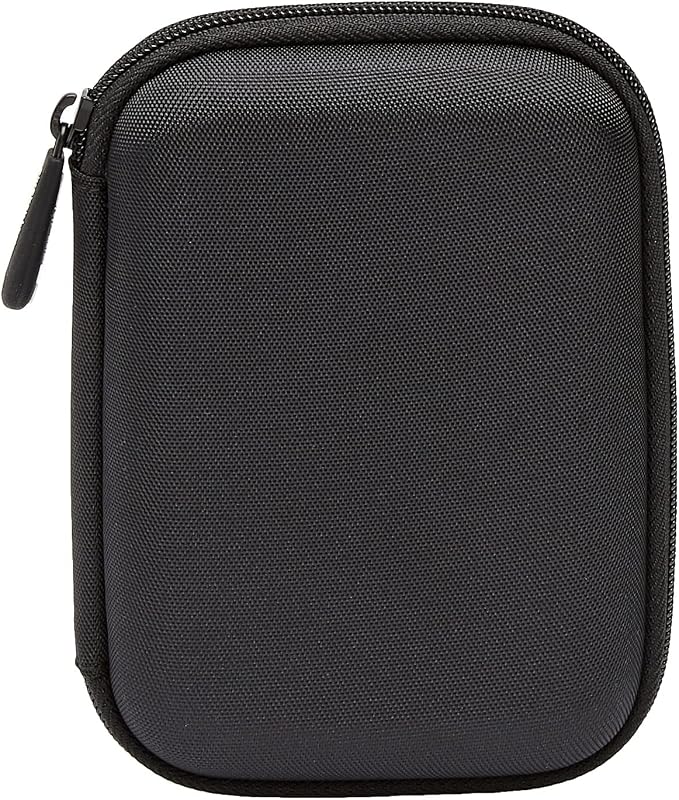 Funda de Disco Duro, 15.1 x 10.8 x 4.2 cm, Color Negro y Naranja