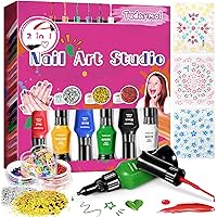 Tudaymol Nail Polish Set - Non Toxic Nail Polish Kit for Kids Ages 7-12,Gift Set Nail Polish Kit for Girls,Nail Art Tools for