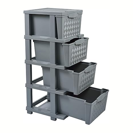 Joyful Cargo Plastic Storage Chest Grey Medium Amazon In Home