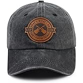 That's What I Do I Play Guitar and I Know Things Hats for Men Women, Adjustable Guitar Decor Leather Patch Baseball Cap