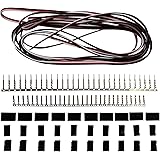 Futaba Style Servo Extension Kit W/ 10 Pairs Of Connector Plugs & 15' 22Awg Servo Wire - Apex RC Products #1225