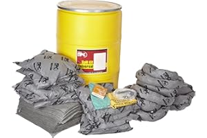 Brady SPC SKA-55 Allwik 55 Gallon Universal Class Drum Spill Kit, Yellow