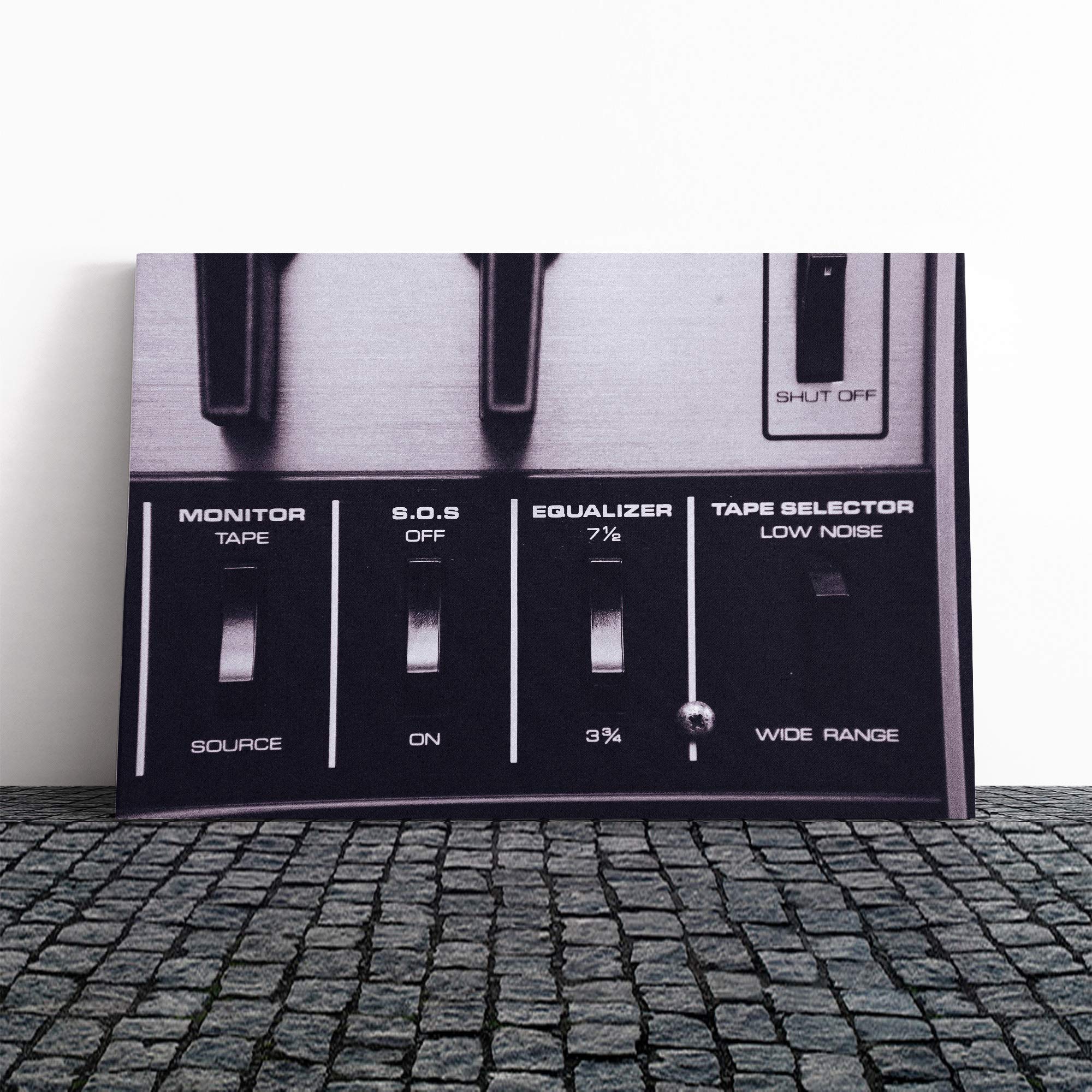 Music Player (7) Canvas Print | Gallery Wrapped 30mm Frame Wall Art | 20x14 inches | Ready to Hang | Retro Music Picture | Living Room Bedroom Lounge Office