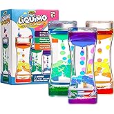 YoYa Toys Liquimo - Liquid Motion Bubbler - 3 Pack - Sensory Fidget Desk Toy for Kids & Adults - Relaxing Hourglass Timer Tubes - Calming Visual Play for School, Home, Office, Stress Relief and Focus
