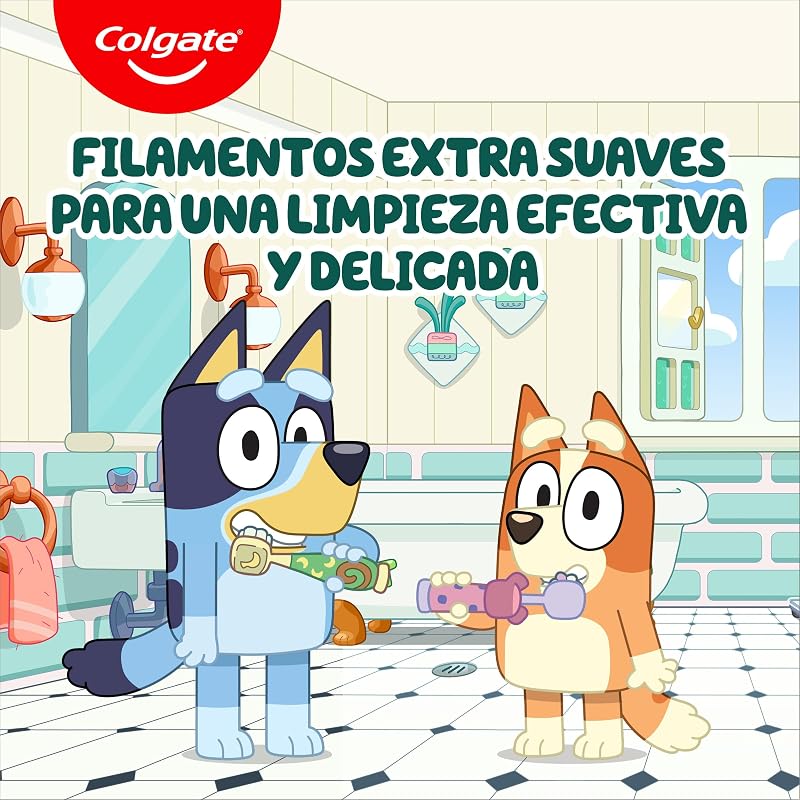 Kids Bluey, Cepillo de Dientes Infantil 2-5 Años, 12 packs de 2 uds