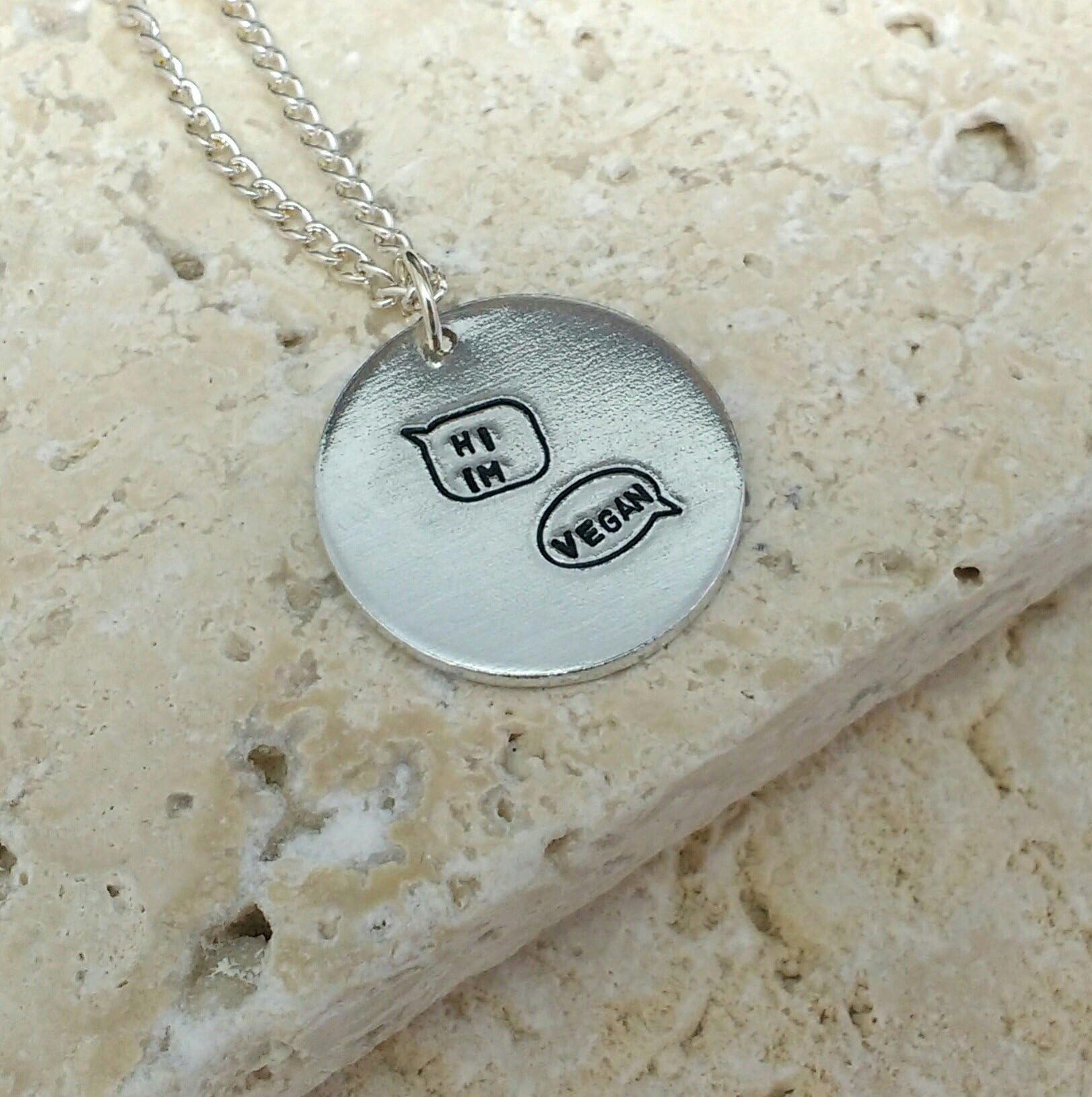 Hi I'm Vegan Necklace