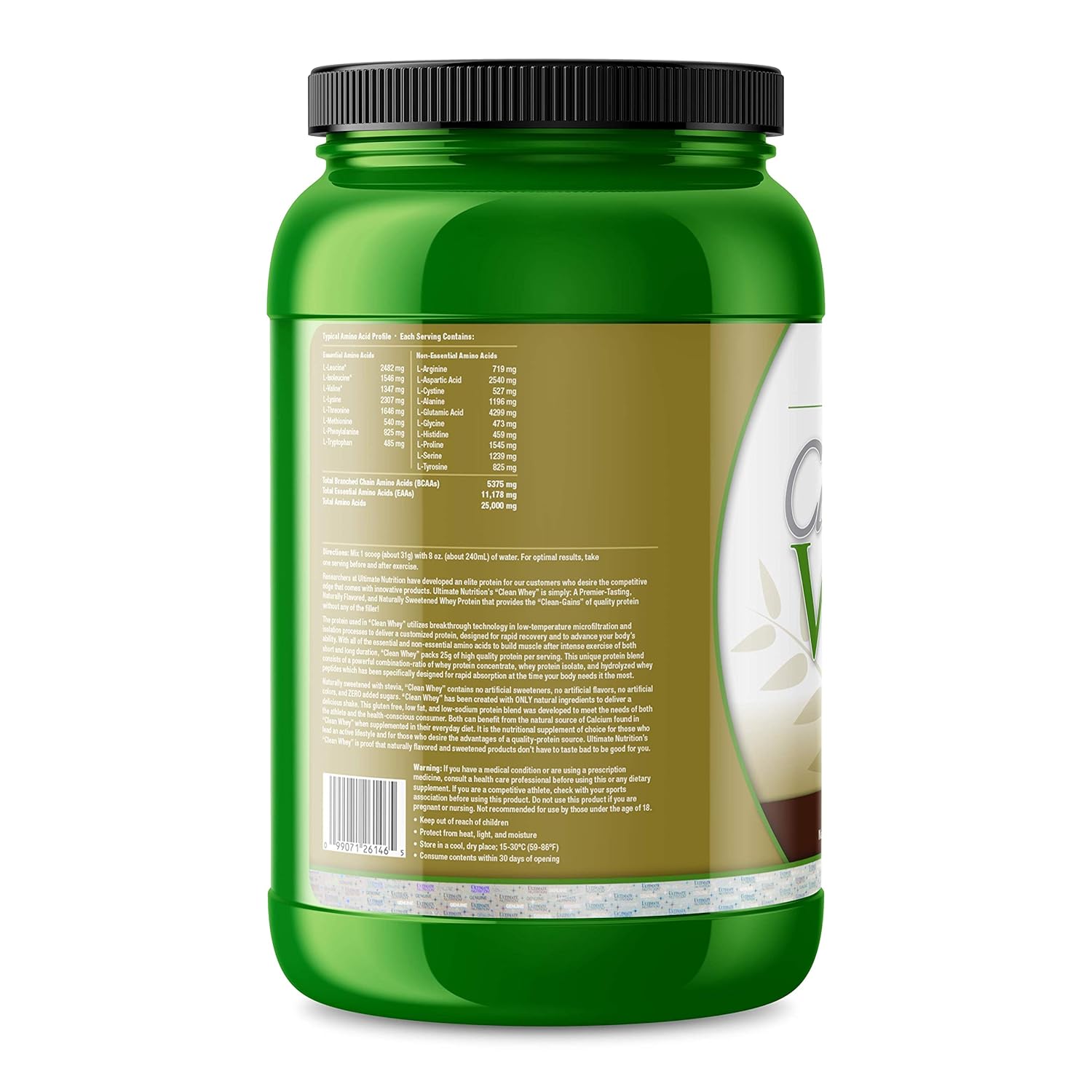 Ultimate Nutrition Clean Whey Protein Naturally Sweetened Gluten