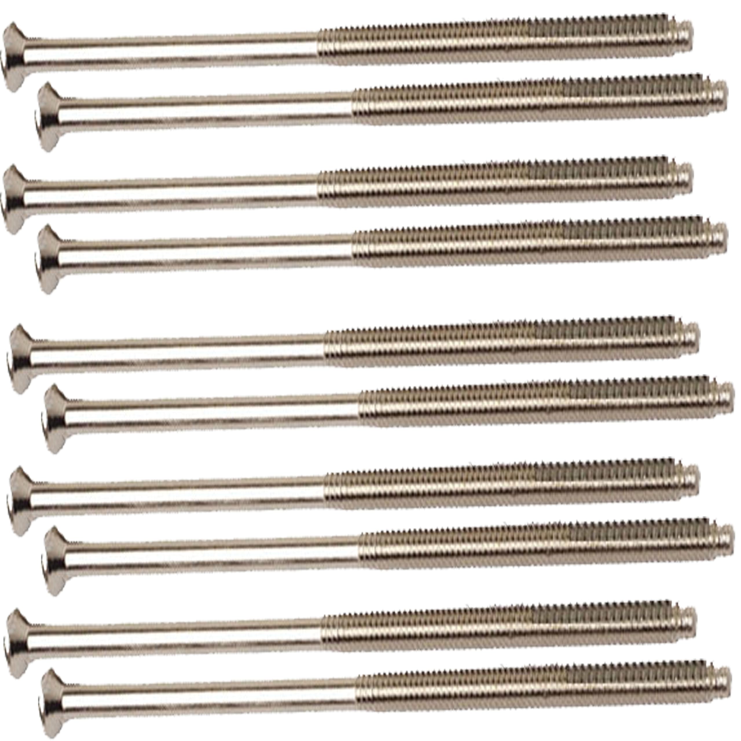 75mm Chrome Electrical Screws Long 40mm, 50mm, 75mm Socket Switch Screw (Pack of 10)