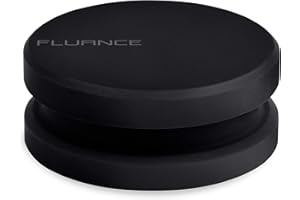 Fluance HiFi Vinyl Record Weight Stabilizer High Mass 760 gram Steel LP Disc Turntable Accessory with Antiresonance Rubberized Coating and Protective Velvet Pad for Vibration Damping (RW03)