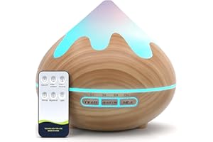 GLOXA 500ML Essential Oil Diffuser, Aromatherapy Diffuser with Remote Control, Multifunctional Air Diffusers Humidifier for H