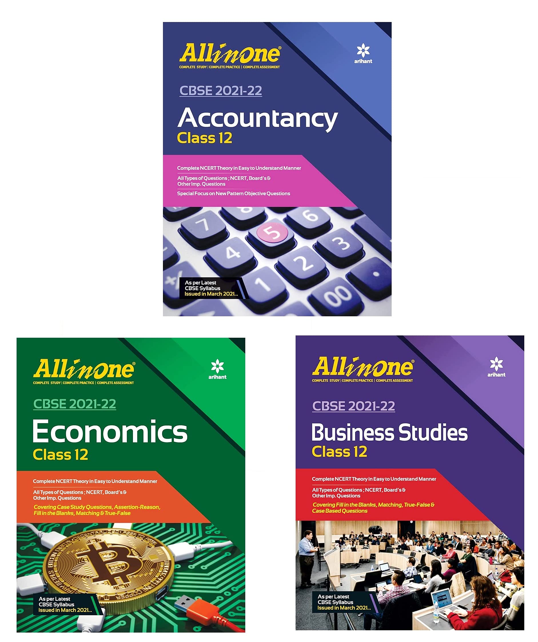CBSE All In One Class -12 ( Account + Business + Economics ) Set 0f 3 Book Latest Edition 2022