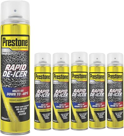 Prestone Rapid De-Icer Spray -40C Windscreen 600ml Pack of 6