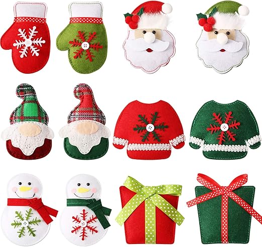 Amazon Com Willbond 12 Pieces Christmas Handmade Felt Hanging