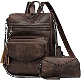 CTTOVIS Backpack Purse for Women Fashion Designer Backpack Ladies Travel Convertible Shoulder Bags (Coffee)