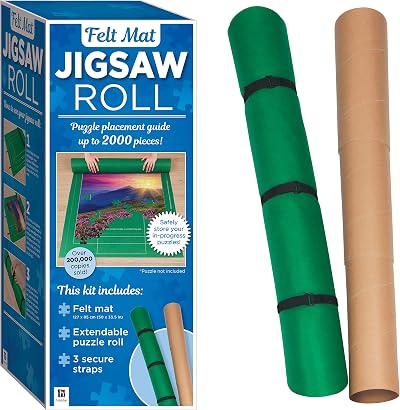 Hinkler Felt Mat Jigsaw Roll 127x85 cm Holds 2000 Pieces with Straps