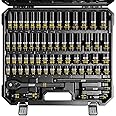BOEN 1/2" Drive Impact Socket Set, 65-Piece Standard SAE (3/8" to 1-1/4") & Metric (10mm-24mm) Deep & Shallow Socket with Emb