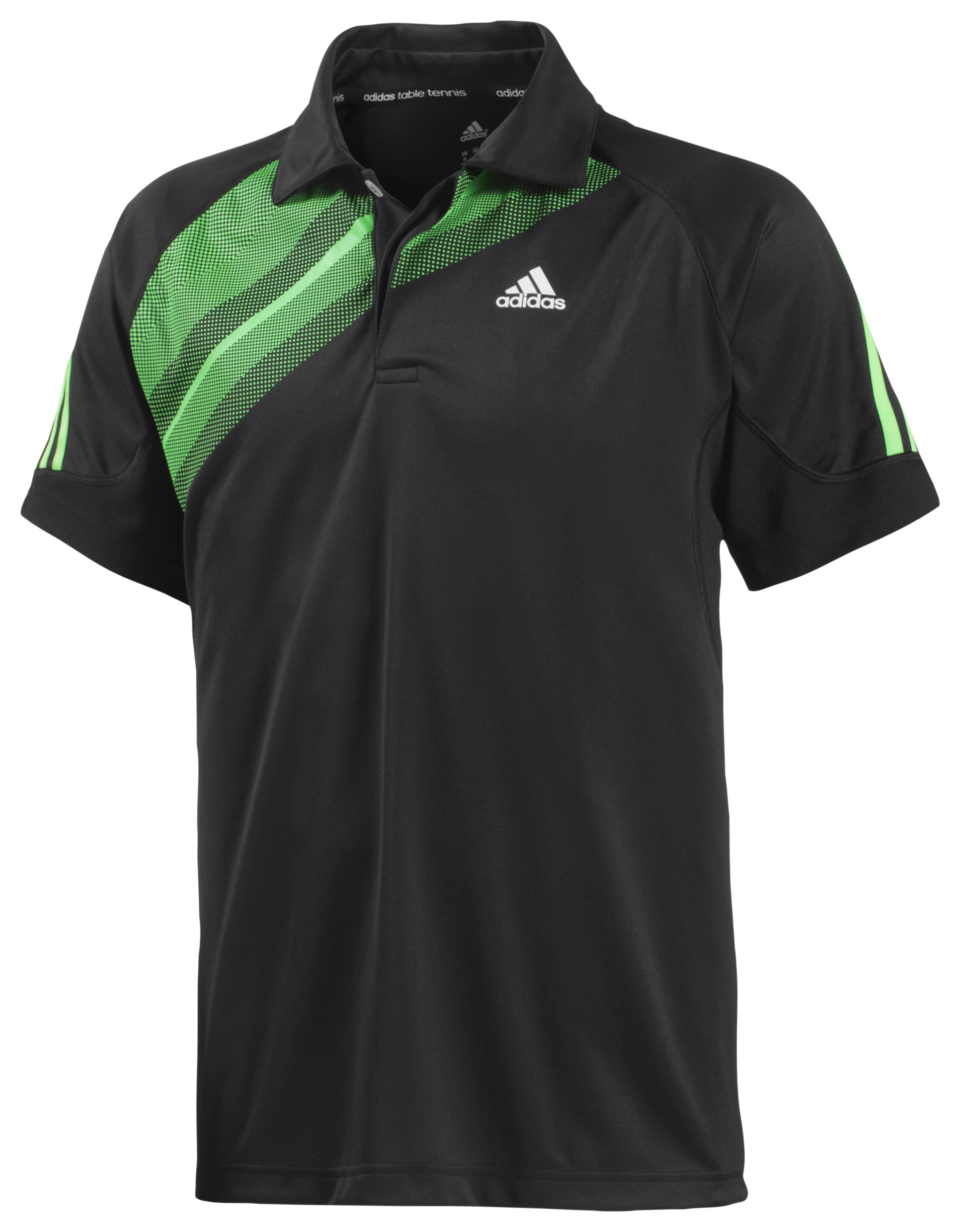adidas TT Atake Polo (Black/Green, XXS), black green