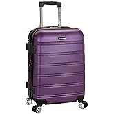 Rockland Melbourne Hardside Expandable Spinner Wheel Luggage, Purple, Carry-On 20 inches