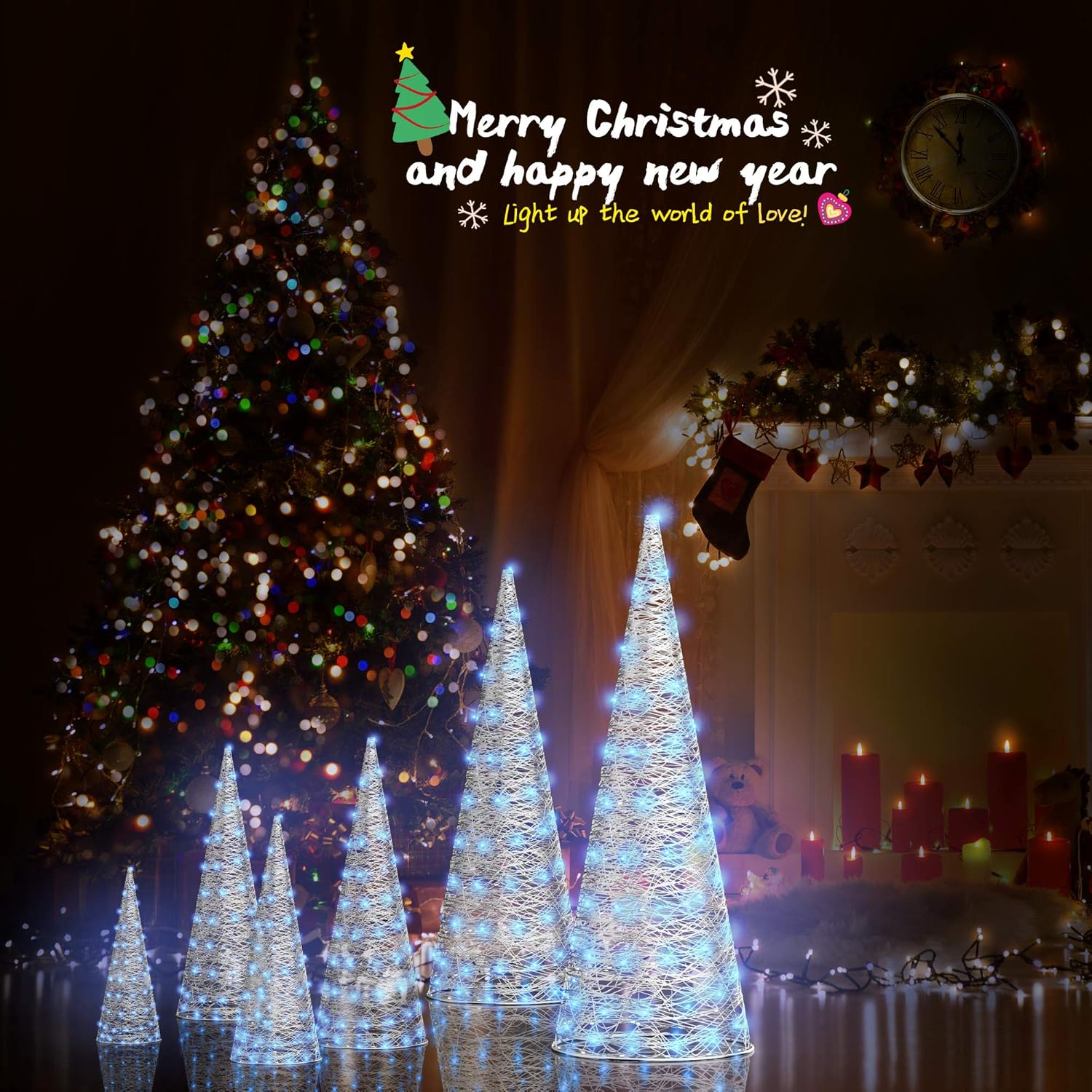 Buy Varmax Christmas Tree Prelit Iron Tree 3 Pack 32 28 24 Silver Online At Low Prices In India Amazon In 32 28 Socket Pre Wired Christmas Tree Artificial Trees