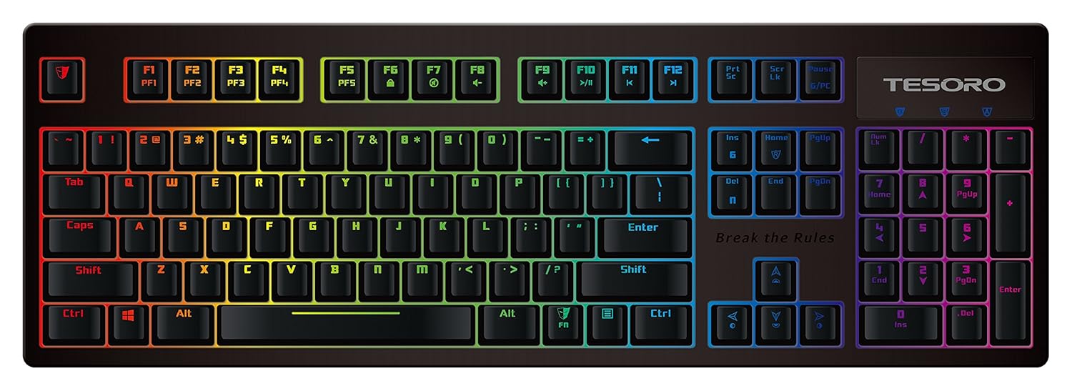 Tesoro Excalibur Spectrum Gaming Keyboard mecánica con Blue interruptores LED RGB y 104 teclas de diseño Alemania