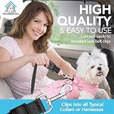 SOL 2 Pack Dog Car Seat Belts 70cm Adjustable Nylon Clip-On UK view 5