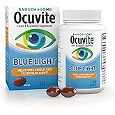 Ocuvite Blue Light Lutein & Zeaxanthin Supplement, Eye Vitamin for Eye Strain, Vision & Ocular Health Support, Softgels for S