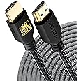 PowerBear 4K HDMI Cable 50 ft | High Speed, Braided Nylon & Gold Connectors, 4K @ 60Hz, Ultra HD, 2K, 1080P, ARC & CL3 Rated | for Laptop, Monitor, PS5, PS4, Xbox One, Fire TV, Apple TV & More