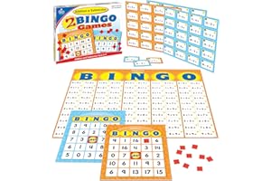Carson Dellosa Education Addition and Subtraction Bingo Board Games, Adding and Subtracting Math Facts for Kids Ages 5+, Kindergarten Learning Activities, 3-36 Players