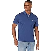 vineyard vines Men's Edgartown Short Sleeve Pique Polo, Deep Bay, Large