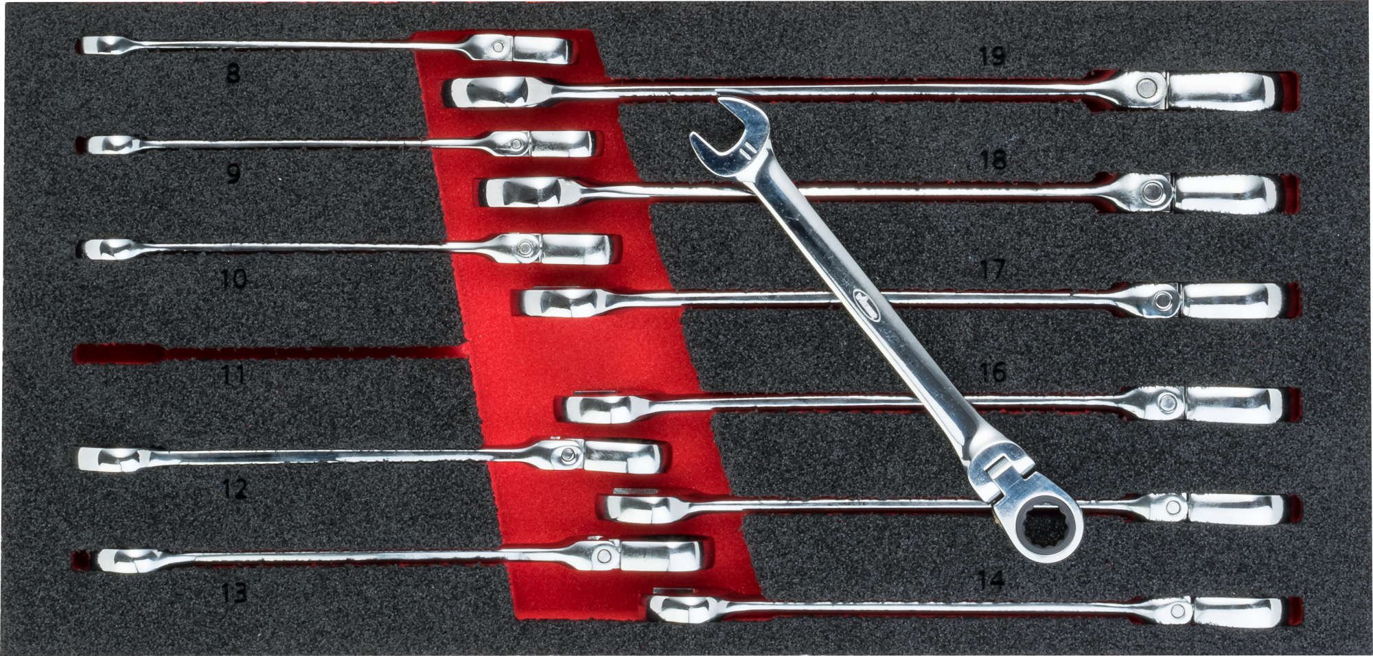 Vigor V5077 Ratcheting Combination Wrench Set