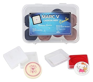 Marc V Carrom Coins,Striker& Powder (Pack of 27)