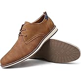 EliteLand Men's Dress Shoes, Mens Oxford Shoes, Leather Stylish Lace-up Wingtip Brogues, Business Casual Formal Derby Shoe
