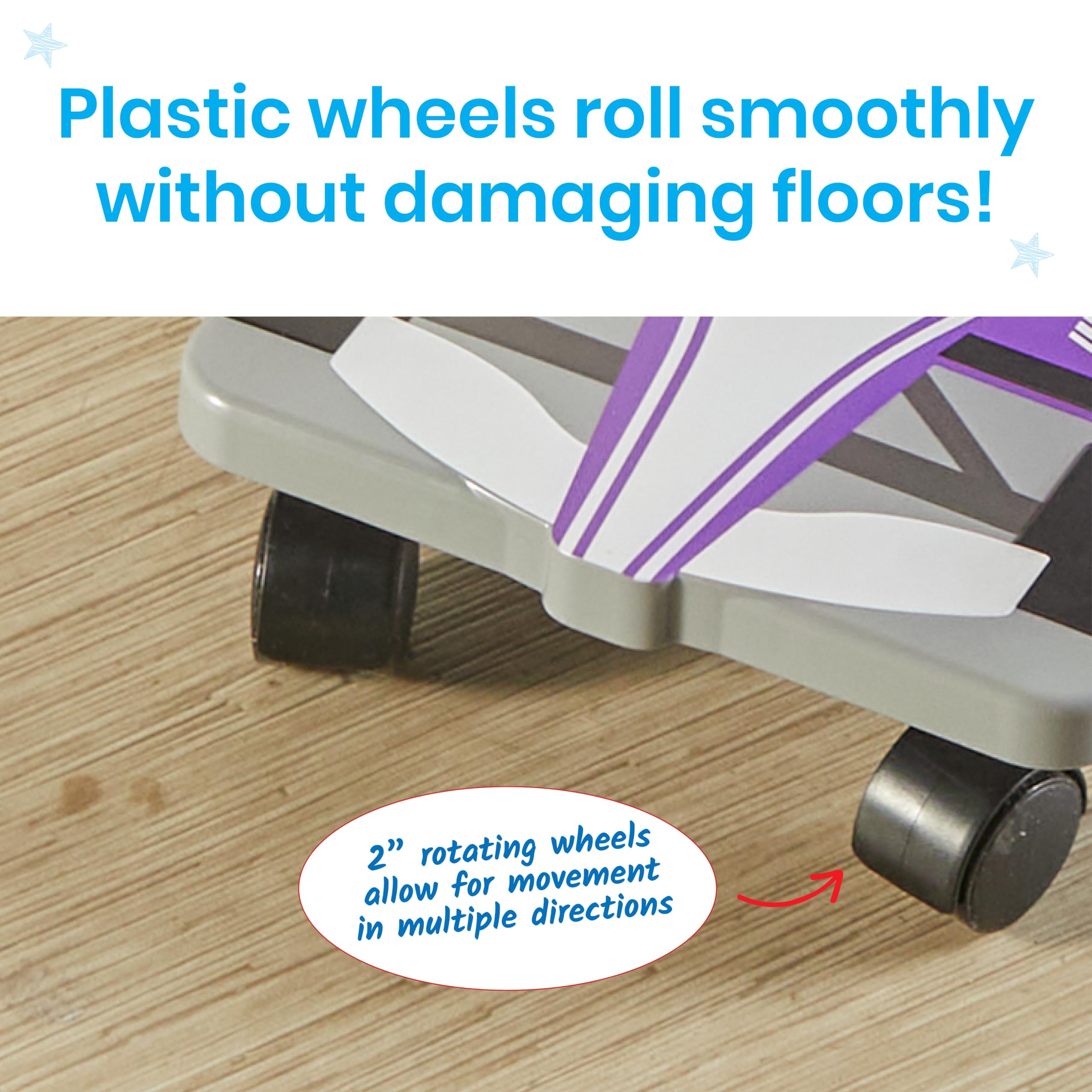 hand2mind Red Speedway Racer Scooter Board, Floor Scooter Board, Gross Motor Toys, Kids Exercise & Physical Education Equipment, Playground Toys, Indoor Active Play, Toddler Outdoor Activities