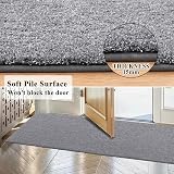 SHACOS Hallway Runner Rug Non Slip Grey 80x300cm Dirt Trapper Indoor Mat view 4