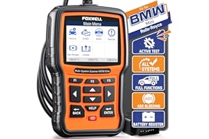 FOXWELL NT510 Elite Scan Tool fit for BMW Scanner Full Diagnostic Tool OBD2 Scanner, All System Bi-Directional Control Code Reader with All Reset Services, Battery Registration Tool fit for BMW Mini