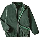EIGIOO Toddler Fleece Jacket Kids Lightweight Outerwear Boys Girls Long Sleeve Fall Spring Coat 2-12 Years