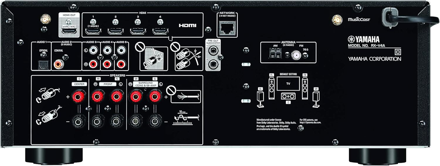 YAMAHA RX-V4A 5.2-Channel AV Receiver with MusicCast: Electronics