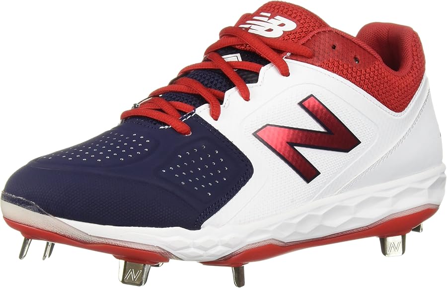 red white and blue softball cleats