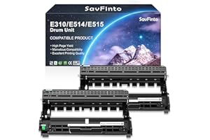 SavFinto E310 E310dw Drum Unit Replacement for Dell E310dw E514dw E515dw E515dn E310 E515 E514 Printer (Dell PVTHG, 593-BBKD, P7RMX) (12,000 Pages, Black, 2-Pack)