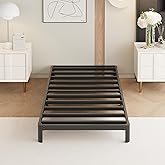 Yicensen 9 Inch Twin Bed Frames with Rounded Corner Legs, Heavy Duty Metal Twin Size Platform Bed Frame No Box Spring Needed, Easy Assembly, Noise Free, Black