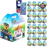 Paw Patrol Treat Boxes Set for Celebrations - Bundle with 24 Favor Boxes for Birthdays, Prizes, Plus Stickers, More | Paw Patrol Party Favors for Boys, Girls