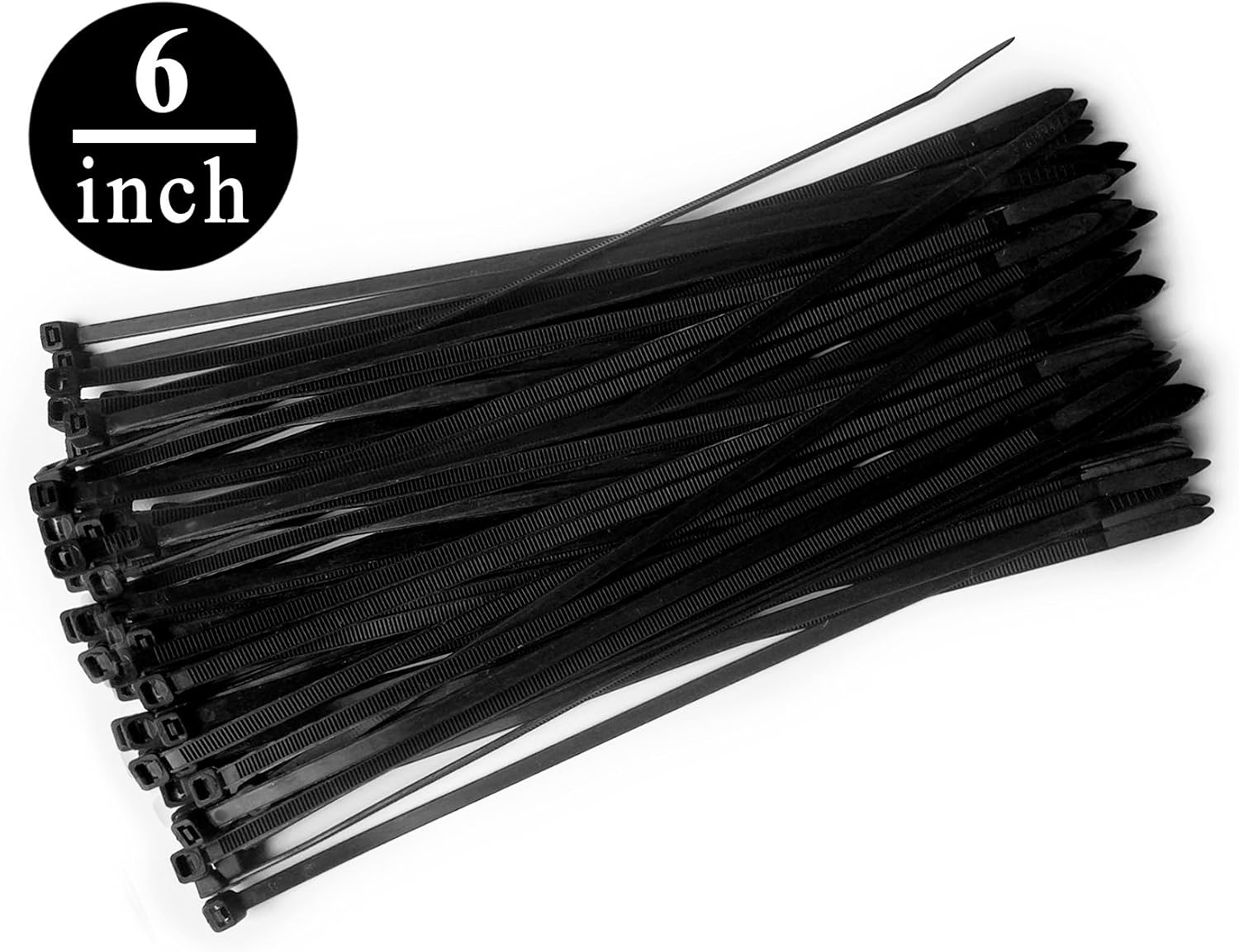 100 Pcs Pack 3 6 X 150 Mm 6 Inch Cable Tie Black Color Diy Tools Electrical