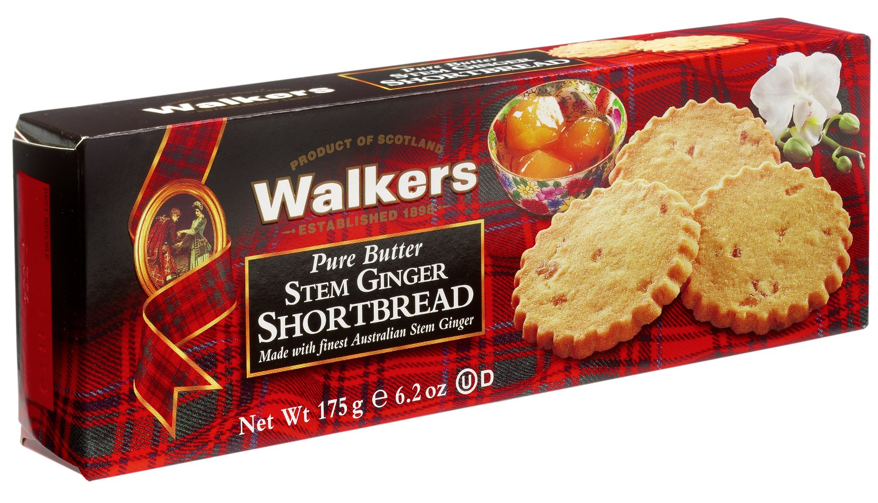 Walkers Stem Ginger Biscuits, 5.3Ounce Boxes (Pack of 12