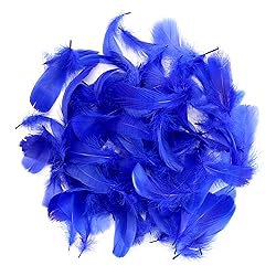 300pcs Blue Feathers 2-3 Inches Bulk Feathers for