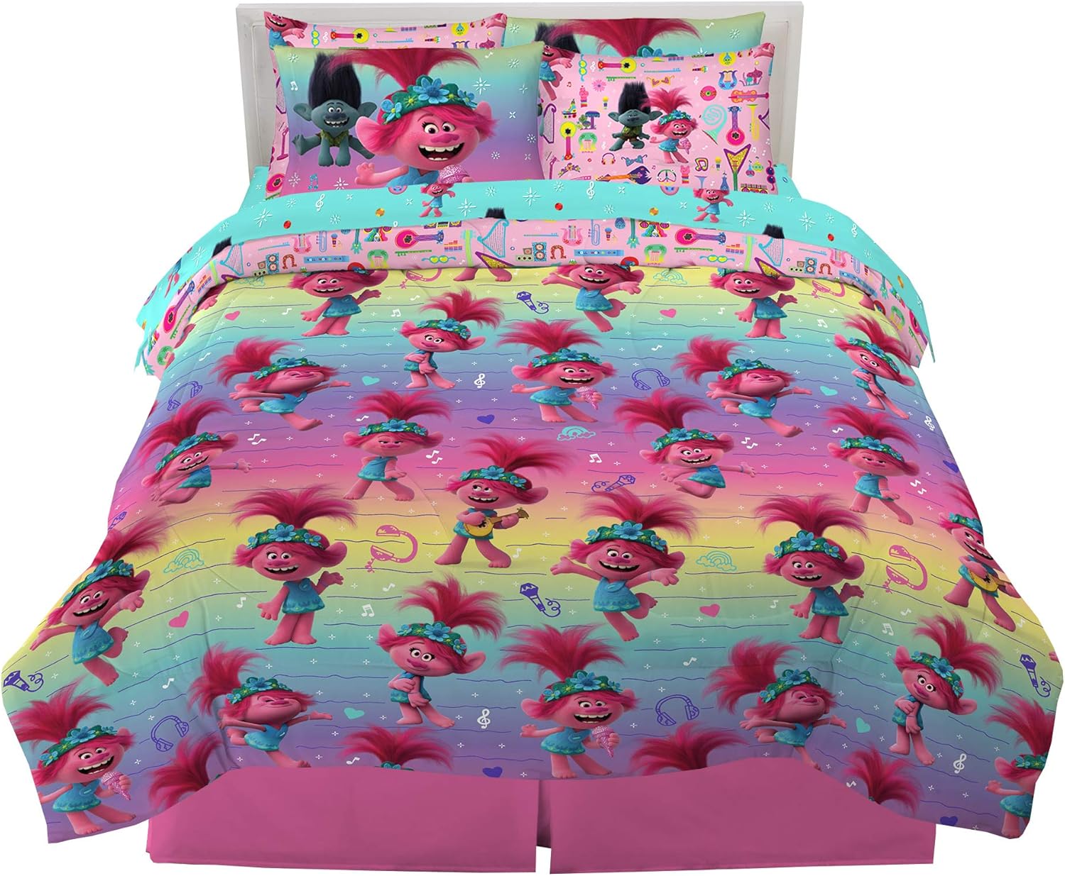 pink baby shark bedding