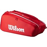 WILSON 2025 Super Tour Red Tennis Racket Bags
