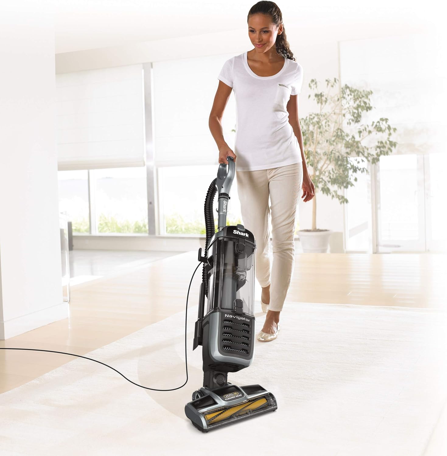 Shark Navigator Zero-M Self-Cleaning Brushroll Pet Pro (ZU62) Upright Vacuum, Pewter Grey Metallic: Home & Kitchen