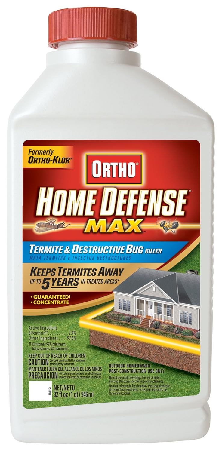 Ortho Home Defense MAX Termite and Destructive Bug Killer Concentrate, 32-Ounce (Not Sold in MA, NY, RI)