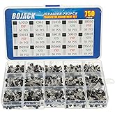 BOJACK 15 Values 750 Pcs A1015 C945 C1815 S8050 S8550 S9012 S9013 S9014 S9015 S9018 2N2222 2N3904 2N3906 2N5401 2N5551 PNP NP