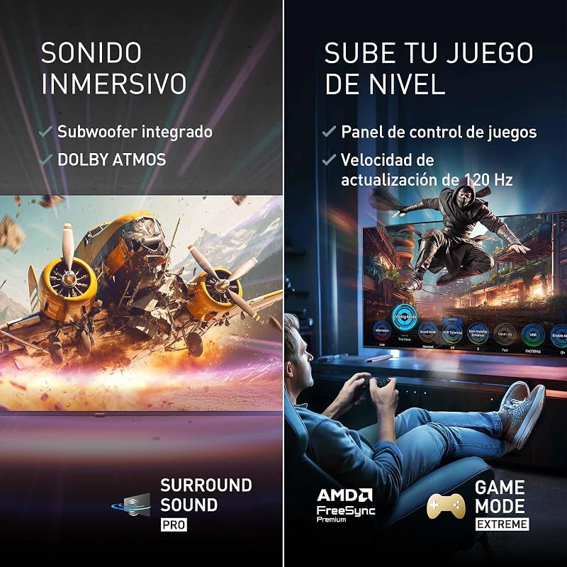 Premium TV-43W85BEZ, Série W85B, 43 polegadas, Smart TV 4K Ultra HD QLED, 2025, 120 Hz, Fire TV, Dolby Vision e Atmos, Modo Jogo Extremo, Compatível com Alexa, Apple, Bluetooth, Preto
